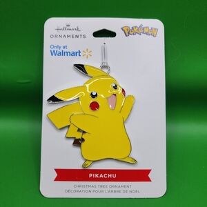 Pokemon Pikachu Enamel Metal Christmas Tree Ornament Hallmark NEW 2.5"